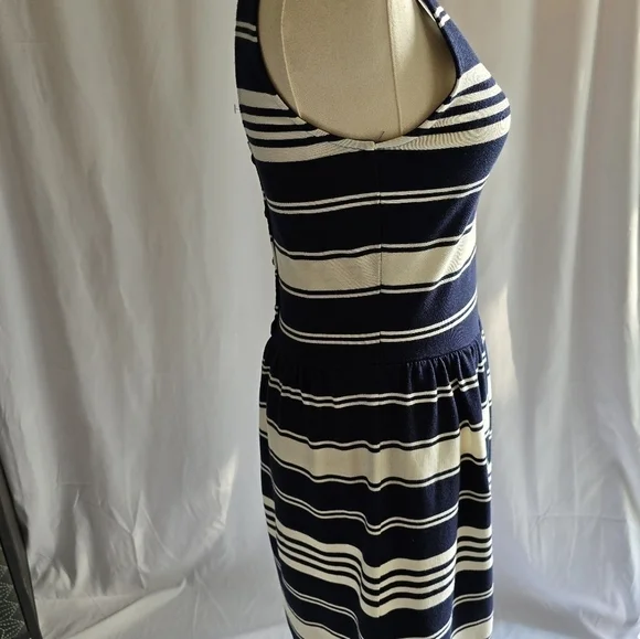 J Crew NWT Dress Black and White Stripe Sleeveless Button Back Mini XS - Picture 5 of 10